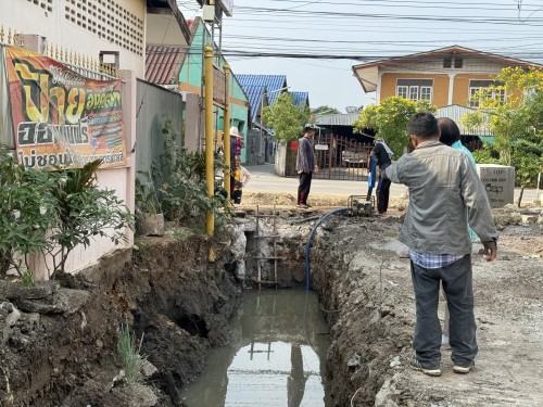 เทศบาลนครแม่สอด ลงพื้นที่ติดตามความคืบหน้า โครงการพัฒนาตามผังเมืองรวมเมืองแม่สอด อำเภอแม่สอด จังหวัดตาก