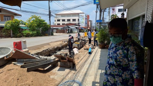 เทศบาลนครแม่สอด ลงพื้นที่ติดตามความคืบหน้า โครงการพัฒนาตามผังเมืองรวมเมืองแม่สอด อำเภอแม่สอด จังหวัดตาก