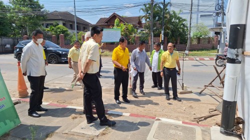 ทน.แม่สอด ลงพื้นที่ติดตามความคืบหน้า โครงการพัฒนาตามผังเมืองรวมเมืองแม่สอด อำเภอแม่สอด จังหวัดตาก