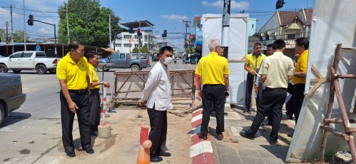 ทน.แม่สอด ลงพื้นที่ติดตามความคืบหน้า โครงการพัฒนาตามผังเมืองรวมเมืองแม่สอด อำเภอแม่สอด จังหวัดตาก