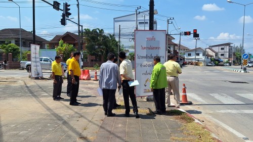 ทน.แม่สอด ลงพื้นที่ติดตามความคืบหน้า โครงการพัฒนาตามผังเมืองรวมเมืองแม่สอด อำเภอแม่สอด จังหวัดตาก