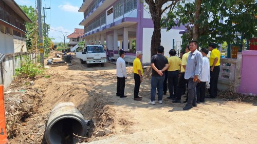 ทน.แม่สอด ลงพื้นที่ติดตามความคืบหน้า โครงการพัฒนาตามผังเมืองรวมเมืองแม่สอด อำเภอแม่สอด จังหวัดตาก