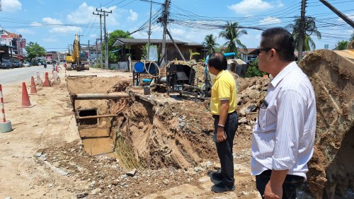 ทน.แม่สอด ลงพื้นที่ติดตามความคืบหน้า โครงการพัฒนาตามผังเมืองรวมเมืองแม่สอด อำเภอแม่สอด จังหวัดตาก