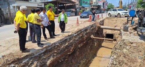 ทน.แม่สอด ลงพื้นที่ติดตามความคืบหน้า โครงการพัฒนาตามผังเมืองรวมเมืองแม่สอด อำเภอแม่สอด จังหวัดตาก