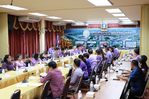 เทศบาลนครแม่สอด จัดประชุมหัวหน้าส่วนราชการ ครั้งที่ 5/2567 ประจำเดือนพฤษภาคม 2567