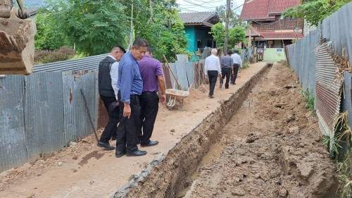 ทน.แม่สอด ลงพื้นที่ติดตามความคืบหน้าโครงการพัฒนาตามผังเมืองรวมเมืองแม่สอด อำเภอแม่สอด จังหวัดตาก