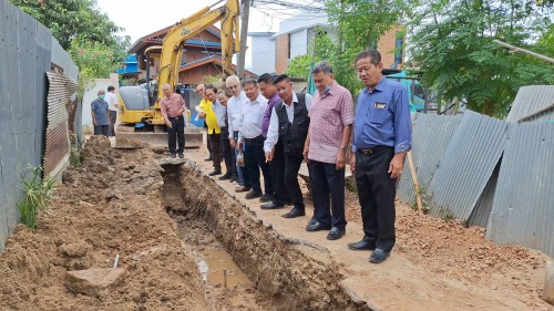 ทน.แม่สอด ลงพื้นที่ติดตามความคืบหน้าโครงการพัฒนาตามผังเมืองรวมเมืองแม่สอด อำเภอแม่สอด จังหวัดตาก