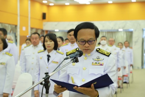 เทศบาลนครแม่สอด จัดพิธีรับพระราชทานพระบรมฉายาลักษณ์ พระบาทสมเด็จพระเจ้าอยู่หัว ที่ฉายกับสมเด็จพระนางเจ้าฯ พระบรมราชินี
