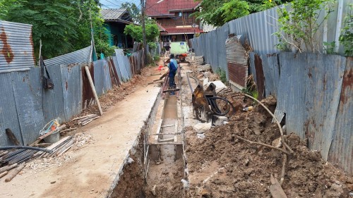 ทน.แม่สอด ลงพื้นที่ติดตามความคืบหน้า โครงการพัฒนาตามผังเมืองรวมเมืองแม่สอด อำเภอแม่สอด จังหวัดตาก