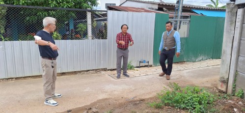 ทน.แม่สอด ลงพื้นที่ติดตามความคืบหน้า โครงการพัฒนาตามผังเมืองรวมเมืองแม่สอด อำเภอแม่สอด จังหวัดตาก