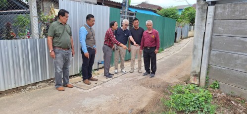 ทน.แม่สอด ลงพื้นที่ติดตามความคืบหน้า โครงการพัฒนาตามผังเมืองรวมเมืองแม่สอด อำเภอแม่สอด จังหวัดตาก