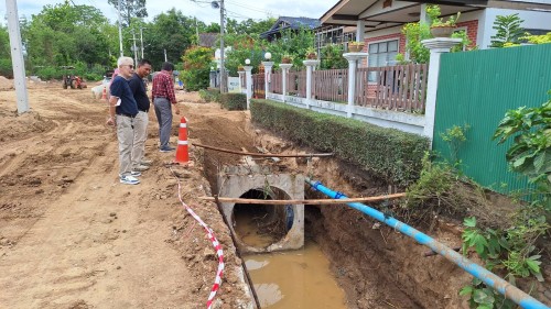 ทน.แม่สอด ลงพื้นที่ติดตามความคืบหน้า โครงการพัฒนาตามผังเมืองรวมเมืองแม่สอด อำเภอแม่สอด จังหวัดตาก