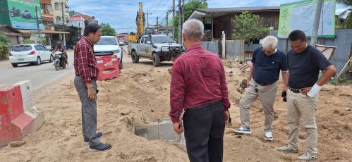 ทน.แม่สอด ลงพื้นที่ติดตามความคืบหน้า โครงการพัฒนาตามผังเมืองรวมเมืองแม่สอด อำเภอแม่สอด จังหวัดตาก