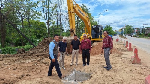 ทน.แม่สอด ลงพื้นที่ติดตามความคืบหน้า โครงการพัฒนาตามผังเมืองรวมเมืองแม่สอด อำเภอแม่สอด จังหวัดตาก