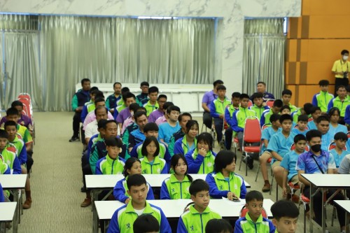 ทน.แม่สอด ให้โอวาทนักกีฬาที่เข้าร่วมการแข่งขันกีฬานักเรียนองค์กรปกครองส่วนท้องถิ่นรอบคัดเลือก ระดับภาคเหนือ ครั้งที่ 38 ประจำปีการศึกษา 2567 “นครเชียงรายเกมส์”