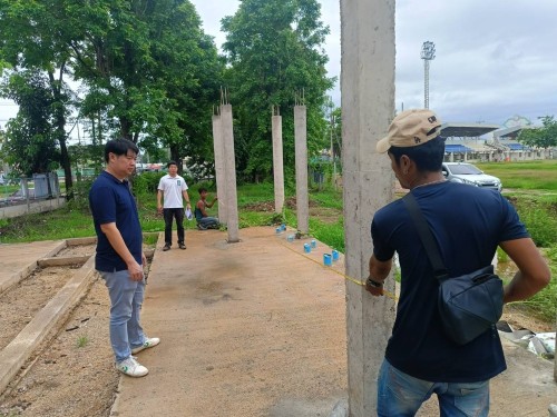 เทศบาลนครแม่สอด ลงพื้นที่ตรวจรับงานก่อสร้างโครงการพัฒนาพื้นที่เขตเศรษฐกิจพิเศษ ฯ 