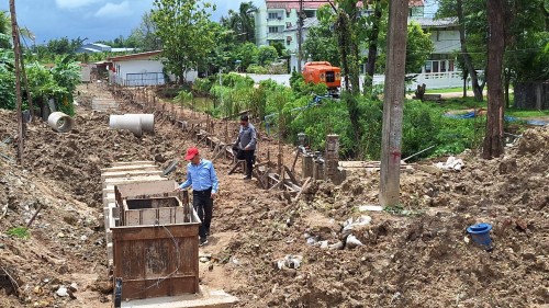 ทน.แม่สอด ลงพื้นที่ติดตามความคืบหน้าโครงการพัฒนาตามผังเมืองรวมเมืองแม่สอด อำเภอแม่สอด จังหวัดตาก