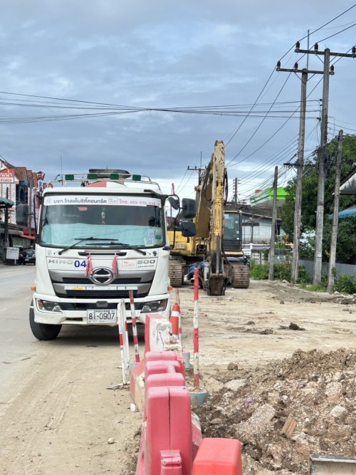 ทน.แม่สอด ลงพื้นที่ติดตามความเรียบร้อย โครงการพัฒนาตามผังเมืองรวมเมืองแม่สอด อำเภอแม่สอด จังหวัดตาก ระยะที่ 2 บริเวณถนนข้างแขวงทางหลวงตากที่ 2