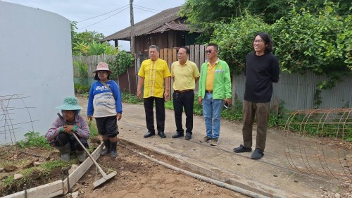 เทศบาลนครแม่สอด ลงพื้นที่ติดตามความคืบหน้าโครงการก่อสร้างถนนคอนกรีตเสริมเหล็ก ชุมชนมณีไพรสณฑ์
