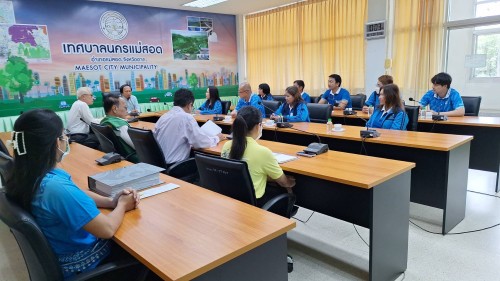 ทน.แม่สอด ร่วมให้การต้อนรับคณะจากการเคหะแห่งชาติ 