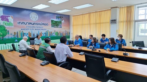ทน.แม่สอด ร่วมให้การต้อนรับคณะจากการเคหะแห่งชาติ 