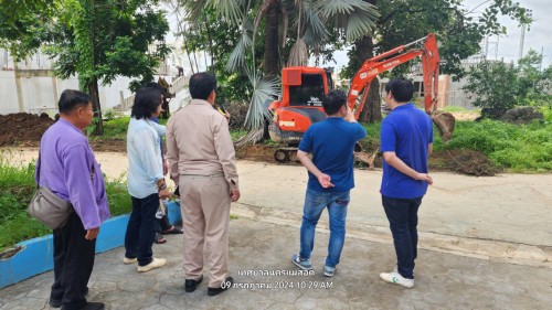 ทน.แม่สอด ลงพื้นที่ร่วมกับกรมโยธาธิการฯ เพื่อติดตามความคืบหน้างานก่อสร้างศาลสมเด็จพระนเรศวรมหาราช และศาลหลักเมืองแม่สอด 