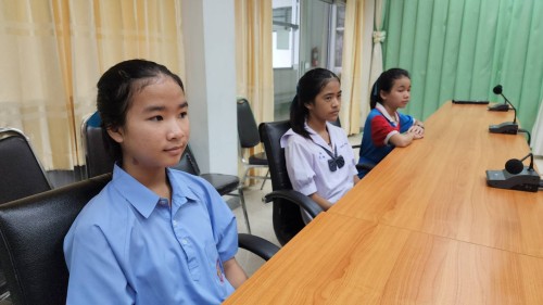 ทน.แม่สอด มอบโอวาทแก่นักเรียนโรงเรียนเทศบาลวัดชุมพลคีรี ตัวแทนเข้าร่วมการแข่งขันสวดมนต์หมู่สรรเสริญพระรัตนตรัย ทำนองสรภัญญะ ประเภททีม 5 คน ประจำปี 2567 ระดับประเทศ