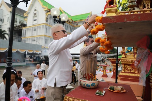 ทน.แม่สอด พิธีทำบุญเทศบาลนครแม่สอดครบรอบ 87 ปี และพิธีมหามังคลาภิเษกเจ้าพ่อพะวอ