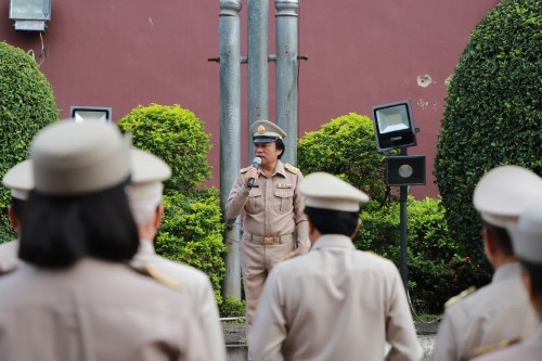 เทศบาลนครแม่สอด จัดกิจกรรมเคารพธงชาติ เนื่องใน วันพระราชทานธงชาติไทย