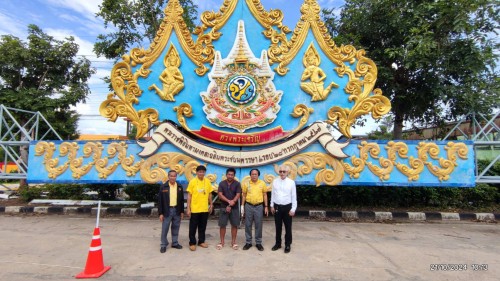 ทน.แม่สอด ลงพื้นที่ติดตามความเรียบร้อย การก่อสร้างซุ้มเฉลิมพระเกียรติพระบาทสมเด็จพระเจ้าอยู่หัว