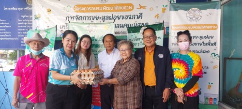 เทศบาลนครแม่สอด  ลงพื้นที่ตามโครงการขยะแลกไข่ ประจำปีงบประมาณ 2568 ชุมชนบัวคูณและชุมชนบ้านทุ่ง