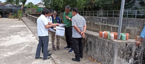 ทน.แม่สอด ร่วมลงพื้นที่ตรวจสอบโครงการก่อสร้างระบบระบายน้ำหลักเพื่อบรรเทาปัญหาน้ำท่วม พื้นที่ชุมชนแม่สอด อำเภอแม่สอด จังหวัดตาก