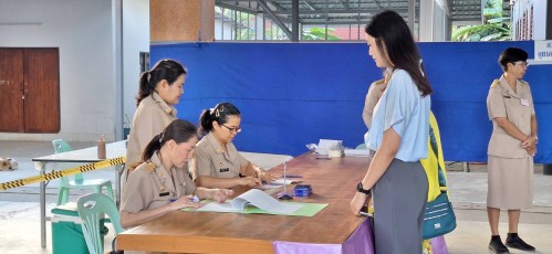 ทน.แม่สอด ร่วมลงพื้นที่ตรวจเยี่ยมหน่วยเลือกตั้ง  การเลือกตั้งนายกองค์การบริหารส่วนจังหวัดตาก