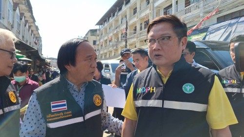 ทน.แม่สอด ลงพื้นที่ร่วมกับคณะผู้ตรวจราชการกระทรวงสาธารณสุข เพื่อติดตามสถานการณ์โรคอหิวาตกโรค