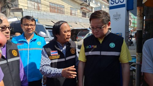 ทน.แม่สอด ลงพื้นที่ร่วมกับคณะผู้ตรวจราชการกระทรวงสาธารณสุข เพื่อติดตามสถานการณ์โรคอหิวาตกโรค