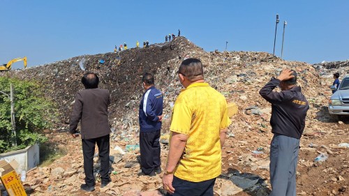 เทศบาลนครแม่สอด ลงพื้นที่ระงับเหตุเพลิงไหม้ บ่อขยะเทศบาลนครแม่สอด