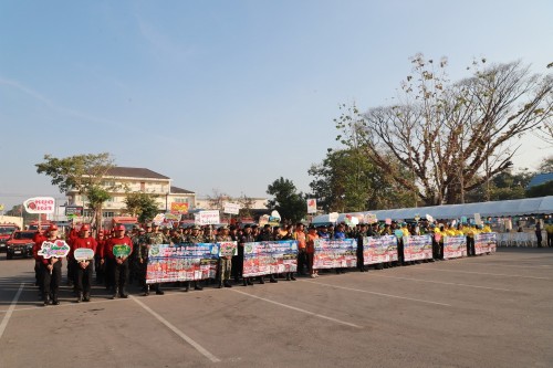 ทน.แม่สอด ร่วมกิจกรรม KICK OFF การแก้ไขปัญหาหมอกควันไฟป่าและฝุ่นละอองขนาดเล็ก (PM 2.5) จังหวัดตาก ประจำปี พ.ศ.2568