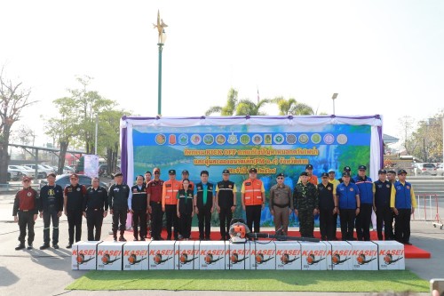 ทน.แม่สอด ร่วมกิจกรรม KICK OFF การแก้ไขปัญหาหมอกควันไฟป่าและฝุ่นละอองขนาดเล็ก (PM 2.5) จังหวัดตาก ประจำปี พ.ศ.2568