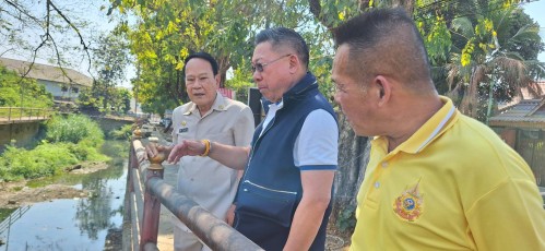 เทศบาลนครแม่สอด บูรณาการร่วมกับองค์การบริหาร  ส่วนจังหวัดตาก ลงพื้นที่สำรวจจุดเสี่ยงปัญหาน้ำท่วมขัง