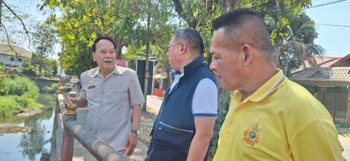 เทศบาลนครแม่สอด บูรณาการร่วมกับองค์การบริหาร  ส่วนจังหวัดตาก ลงพื้นที่สำรวจจุดเสี่ยงปัญหาน้ำท่วมขัง