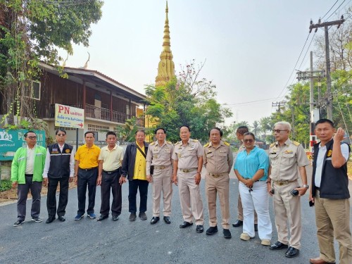 ทน.แม่สอด ลงพื้นที่ดำเนินการตรวจสอบความเรียบร้อย การลาดยางแอสฟัลท์ติก ถนนแม่สอด - อุ้มผาง และเตรียมการลาดยางถนนประสาทวิถี
