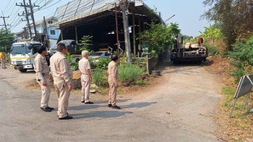 ทน.แม่สอด ลงพื้นที่ดำเนินการตรวจสอบความเรียบร้อย การลาดยางแอสฟัลท์ติก ถนนแม่สอด - อุ้มผาง และเตรียมการลาดยางถนนประสาทวิถี