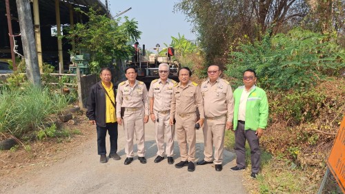 ทน.แม่สอด ลงพื้นที่ดำเนินการตรวจสอบความเรียบร้อย การลาดยางแอสฟัลท์ติก ถนนแม่สอด - อุ้มผาง และเตรียมการลาดยางถนนประสาทวิถี