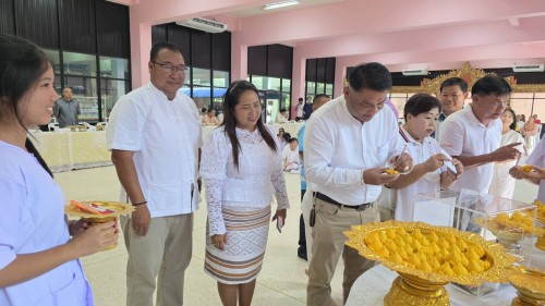 ทน.แม่สอด เข้าร่วมการจัดกิจกรรมหล่อเทียนจำนำพรรษา โรงเรียนเทศบาลวัดดอนแก้ว ประจำปีการศึกษา 2568