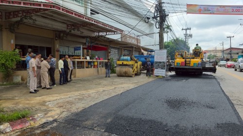 ทน.แม่สอด ลงพื้นที่ตรวจสอบความเรียบร้อย โครงการพัฒนาตามผังเมืองรวมเมืองแม่สอด อำเภอแม่สอด จังหวัดตาก ระยะที่ 2 