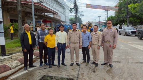 ทน.แม่สอด ลงพื้นที่ตรวจสอบความเรียบร้อย โครงการพัฒนาตามผังเมืองรวมเมืองแม่สอด อำเภอแม่สอด จังหวัดตาก ระยะที่ 2 