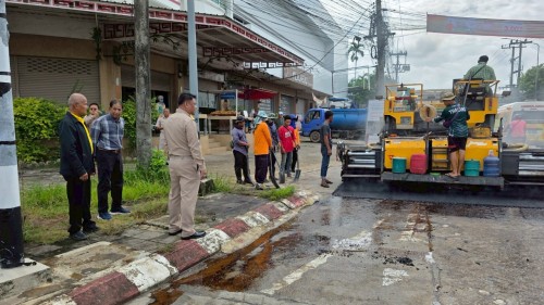 ทน.แม่สอด ลงพื้นที่ตรวจสอบความเรียบร้อย โครงการพัฒนาตามผังเมืองรวมเมืองแม่สอด อำเภอแม่สอด จังหวัดตาก ระยะที่ 2 