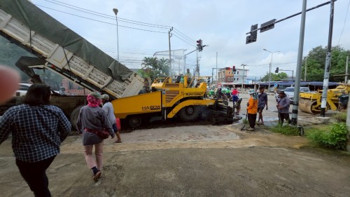 ทน.แม่สอด ลงพื้นที่ตรวจสอบความเรียบร้อย โครงการพัฒนาตามผังเมืองรวมเมืองแม่สอด อำเภอแม่สอด จังหวัดตาก ระยะที่ 2 