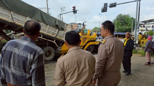 ทน.แม่สอด ลงพื้นที่ตรวจสอบความเรียบร้อย โครงการพัฒนาตามผังเมืองรวมเมืองแม่สอด อำเภอแม่สอด จังหวัดตาก ระยะที่ 2 