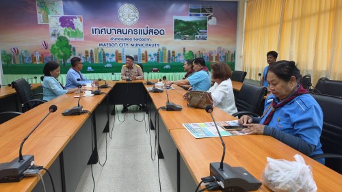 เทศบาลนครแม่สอด ให้การต้อนรับคณะชมรมลูกเสือชาวบ้านจังหวัดตาก